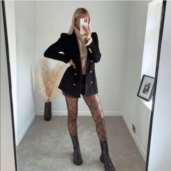 ZARA | NWT SHOULDER PAD DOUBLE BREASTED BLAZER BLOGGERS’S FAVORITE - Picture 8 of 14